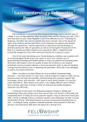 gastroenterology fellowship personal statement writing