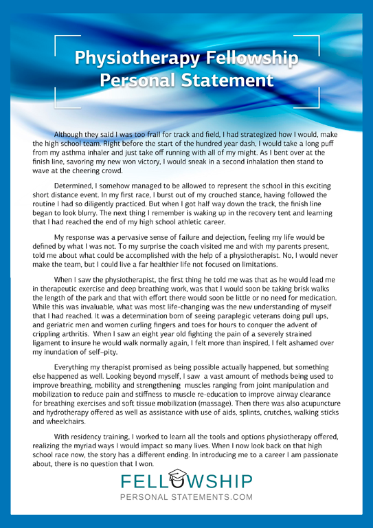 Medical Fellowship Personal Statement Medical Fellowship Personal Statement