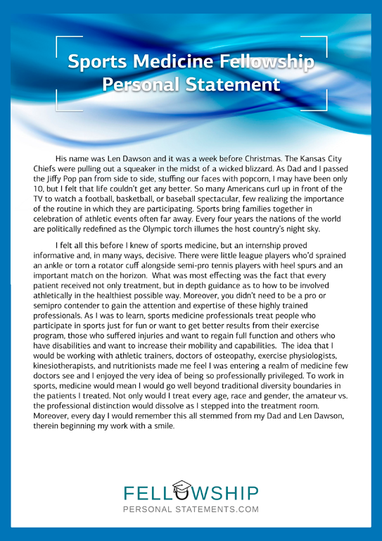 sports personal statement examples