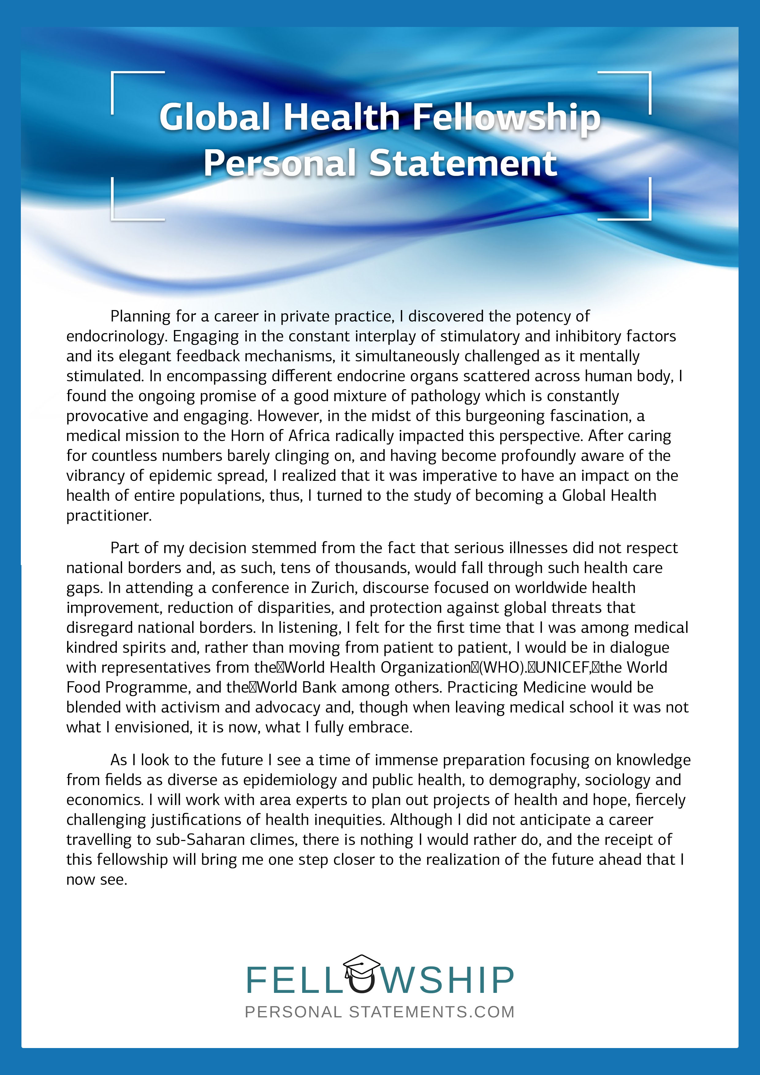 fellowship personal statement