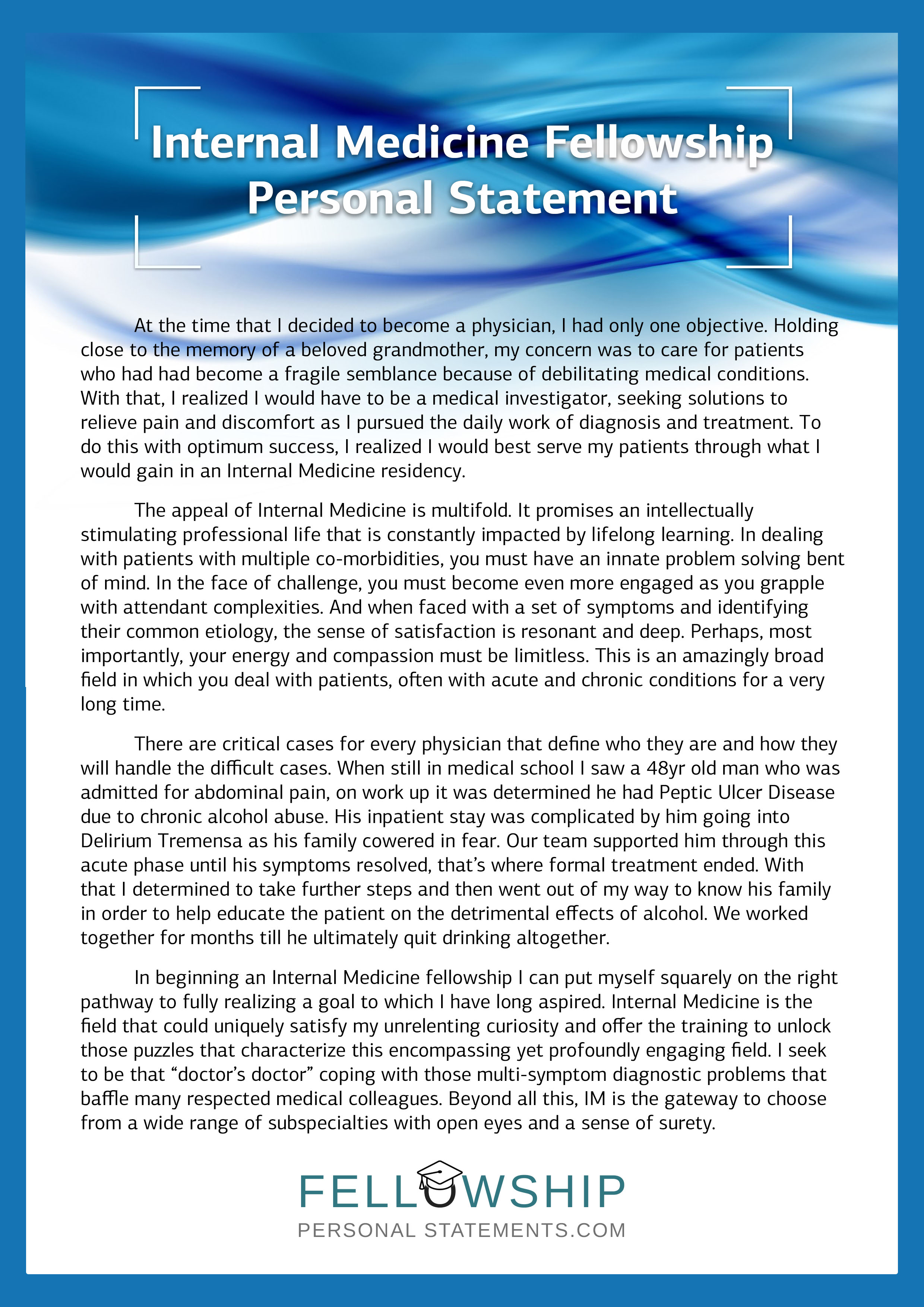 fellowship personal statement pdf