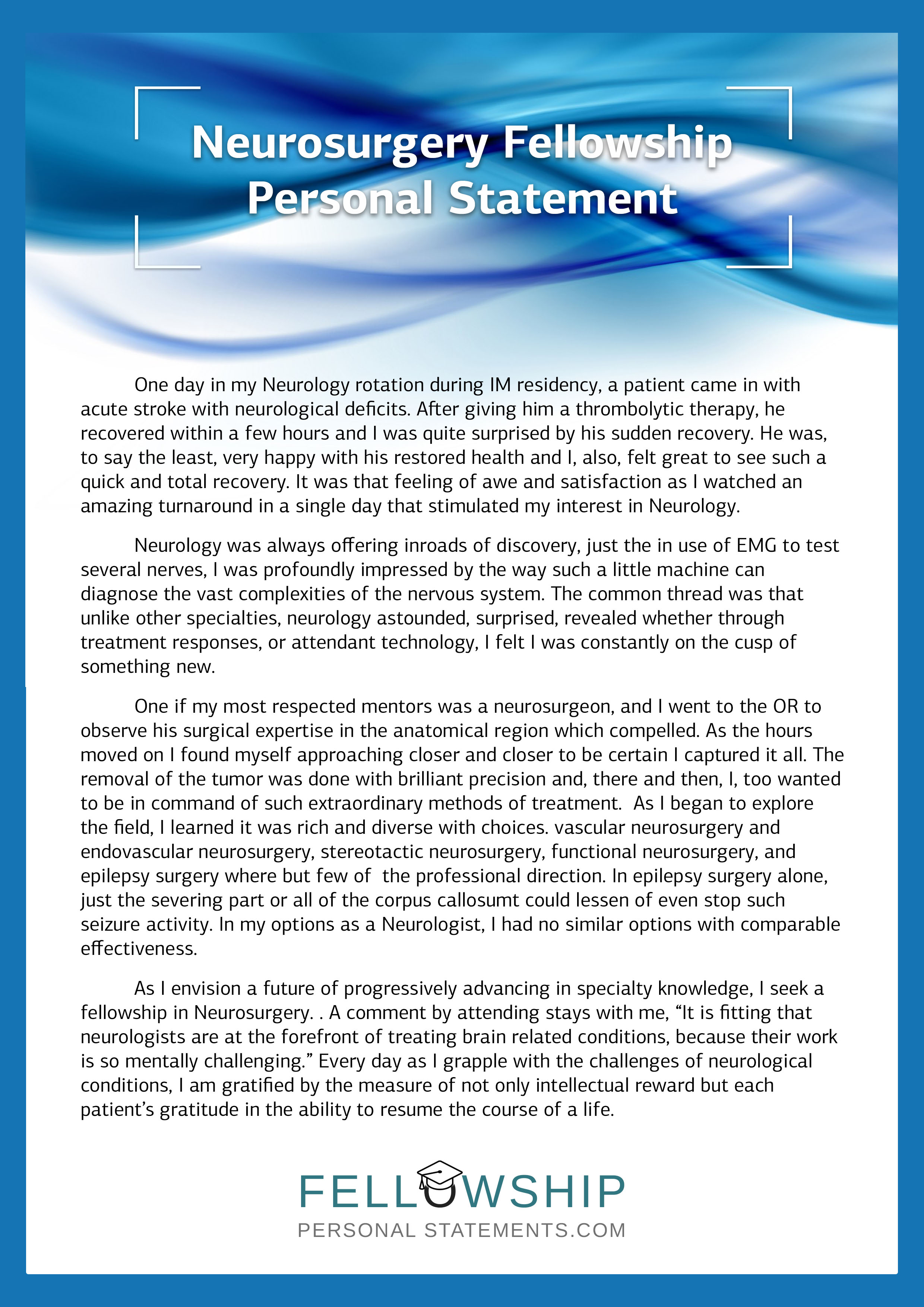 Surgery personal statement