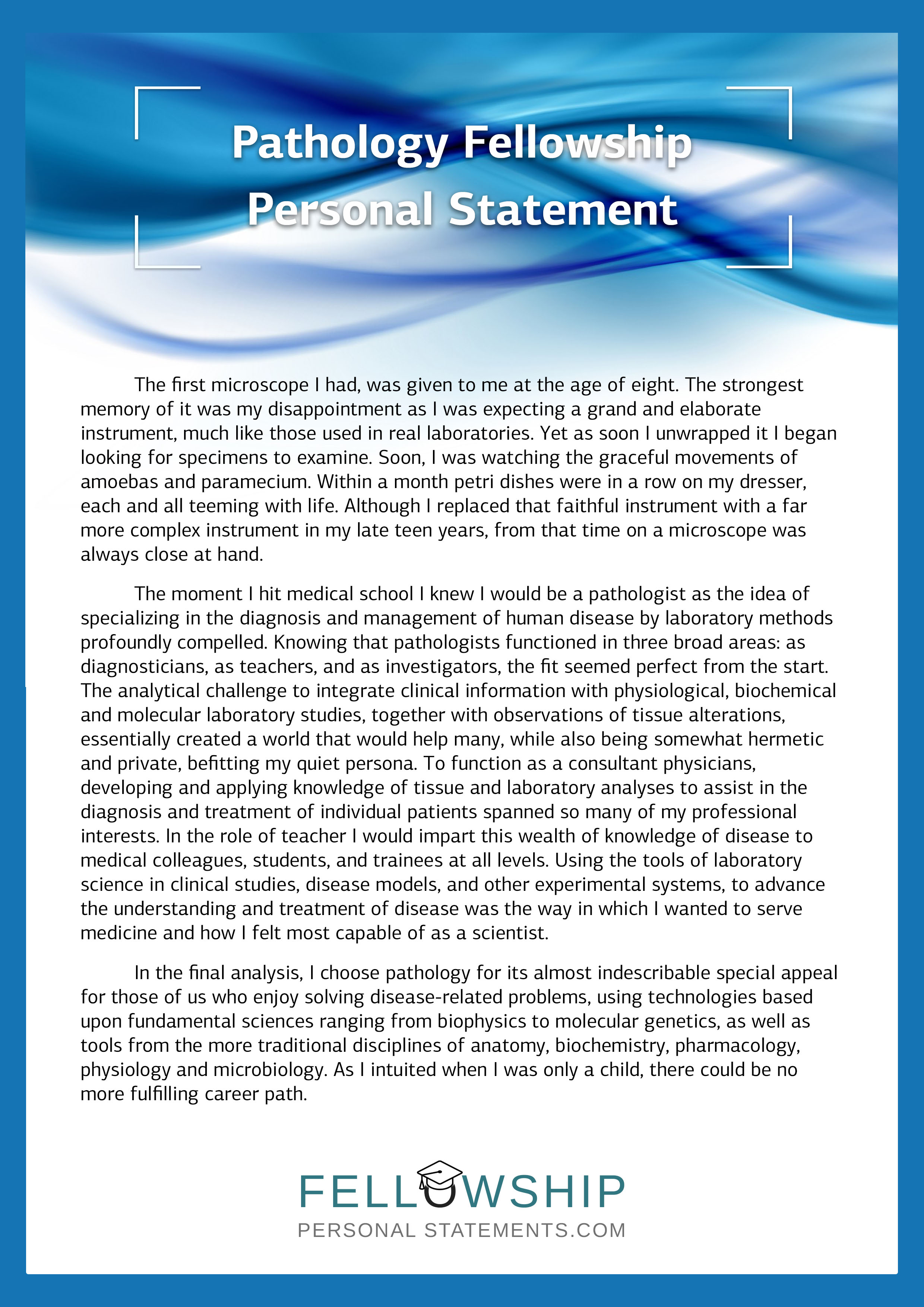 word count fellowship personal statement