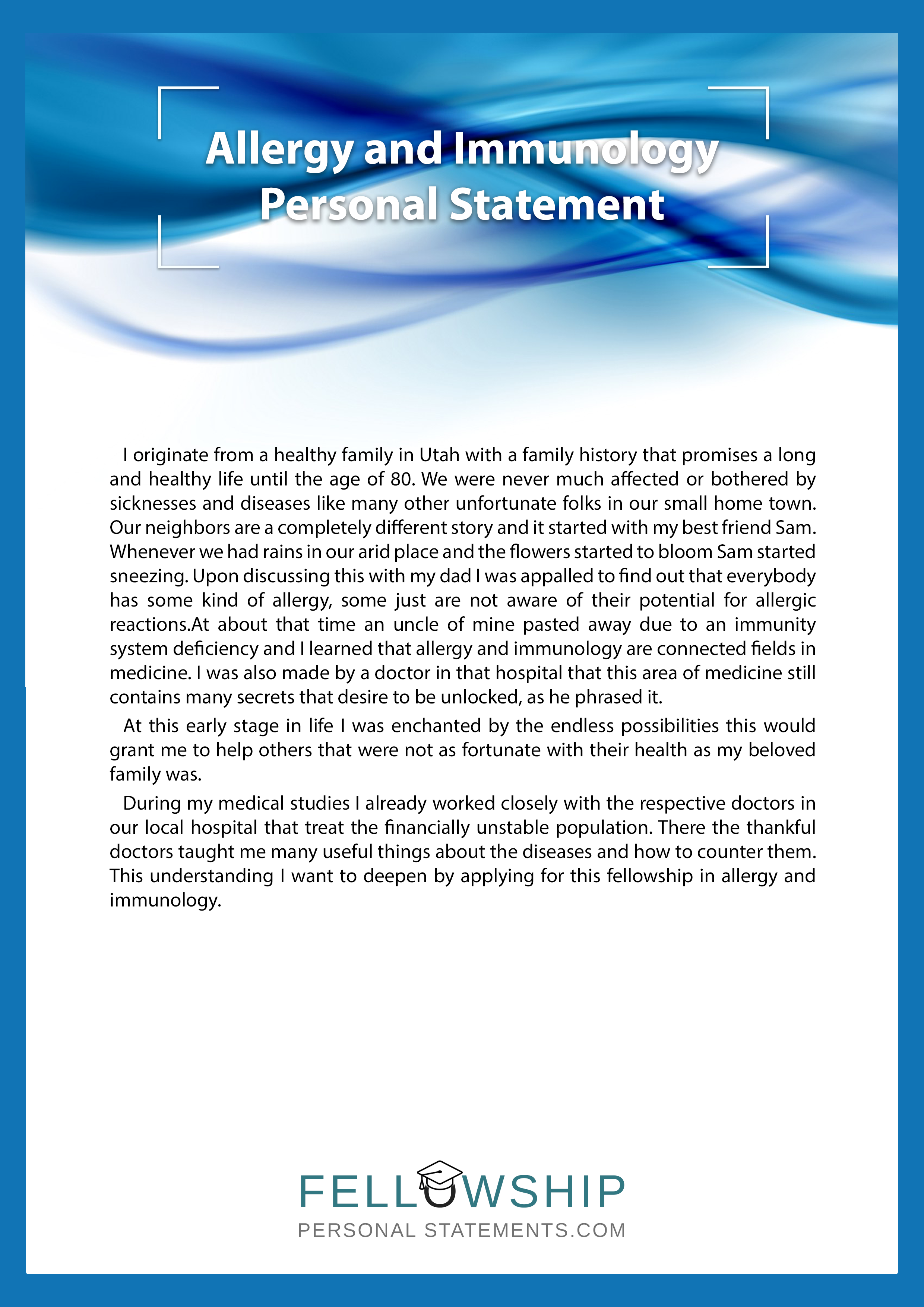 personal statement for phd immunology
