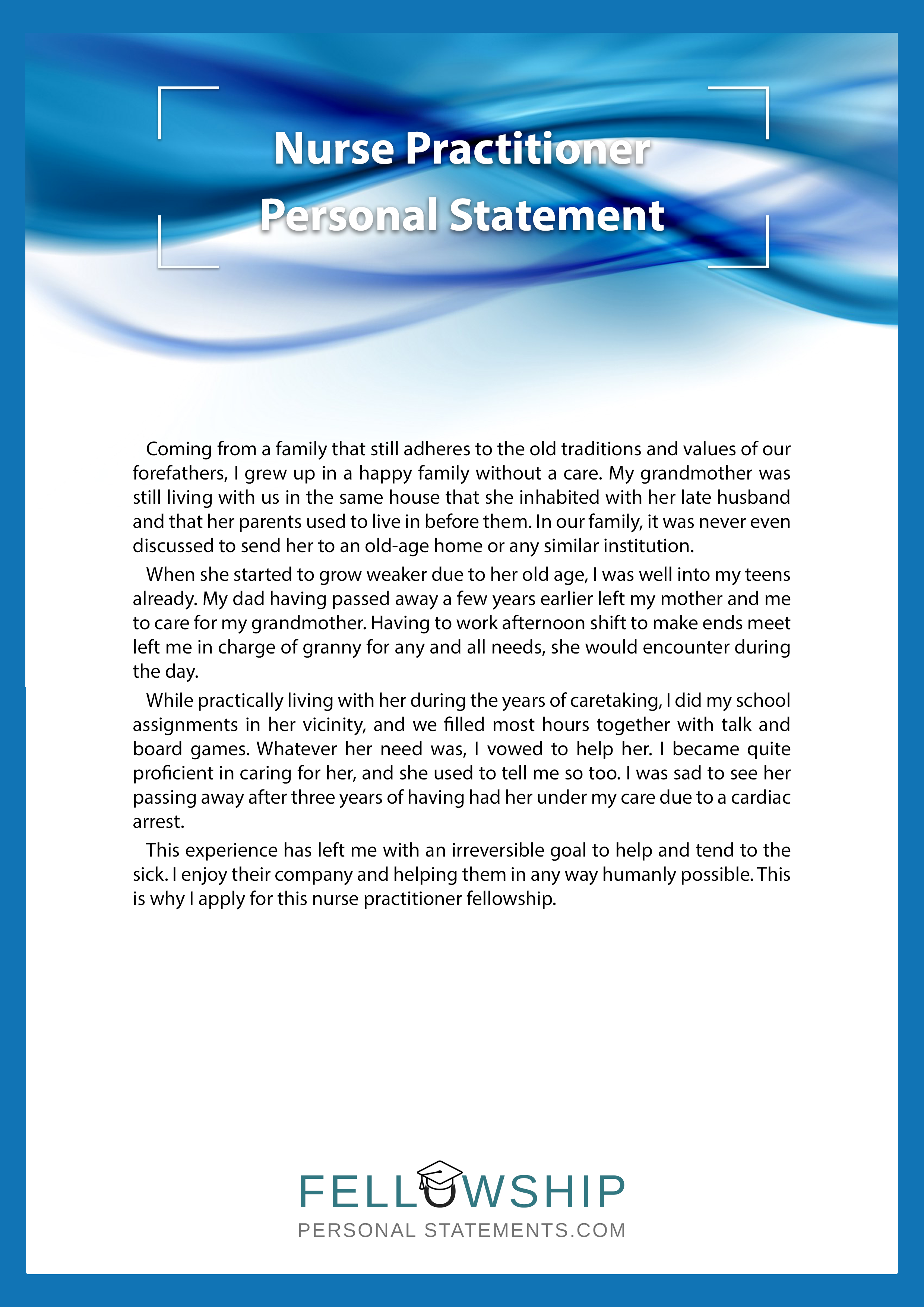 sample of nursing personal statement